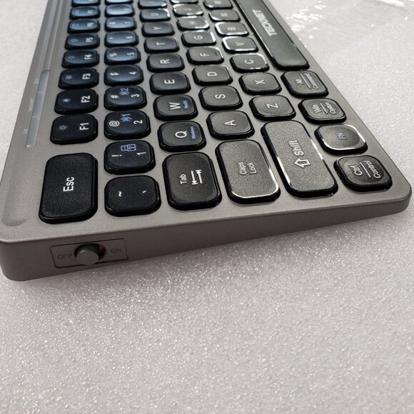 Tecknet TK-KB008 Bluetooth Keyboard Rechargeable Ultra Slim Wireless. Dark Grey - Picture 9 of 9